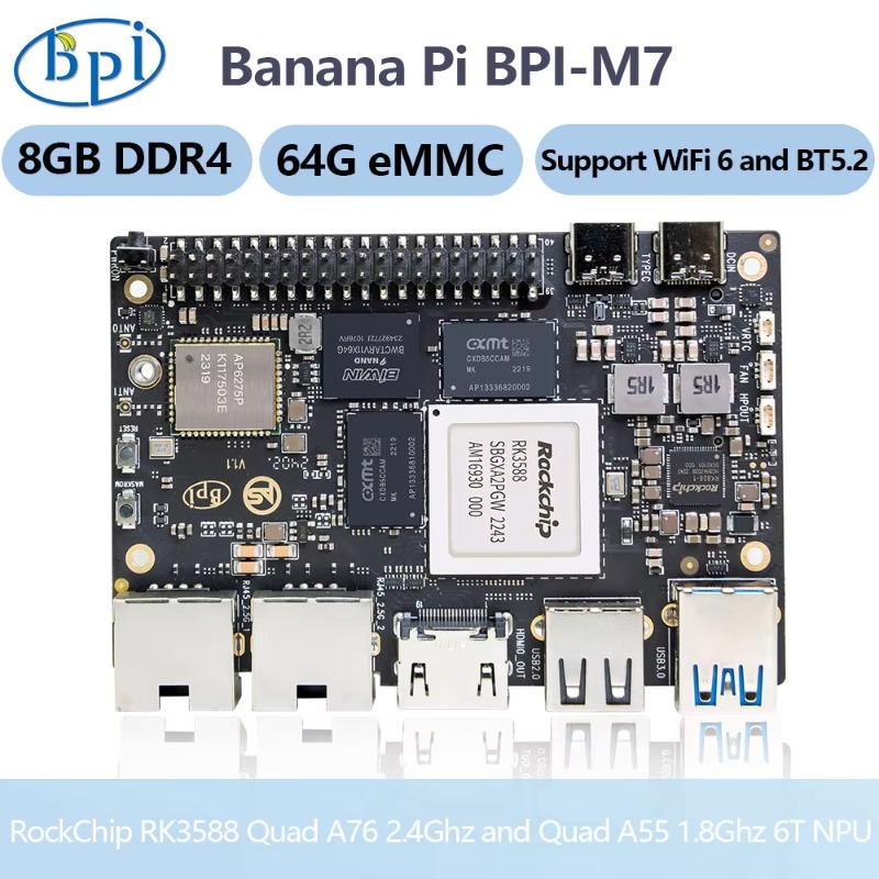 【Oferta Especial】Placa de Desa - Banana Pi Bpi M7 Rk3588 reseña y precio